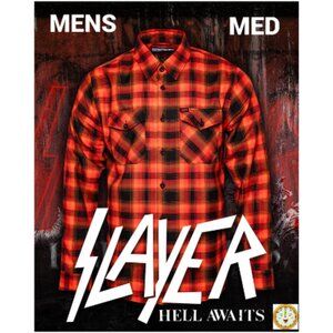 DIXXON x SLAYER -HELL AWAITS- Collab Limited Edition Flannel Shirt-Men's M
